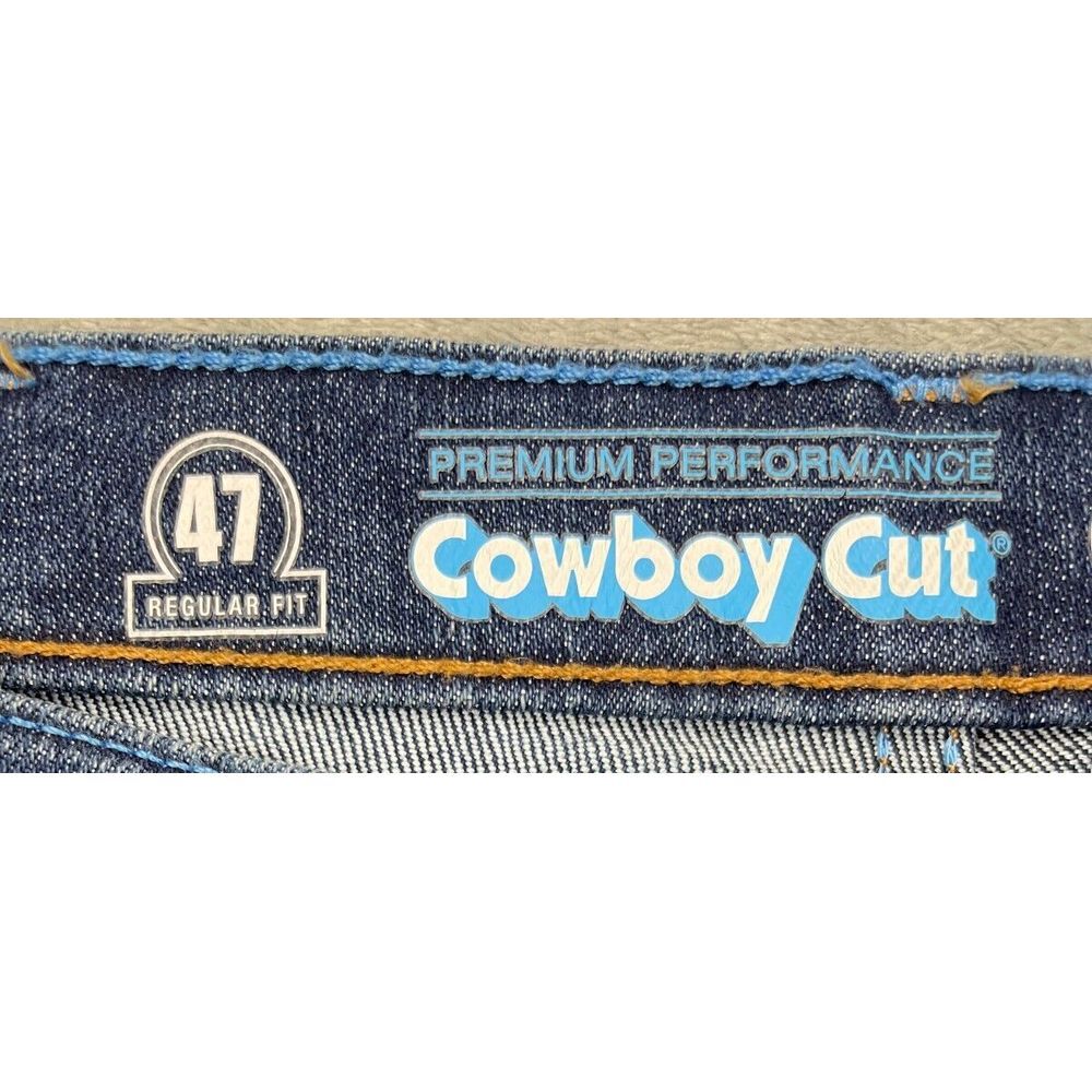 Wrangler Men's Jeans 47 Cowboy Cut 40x30 Regular‎ Fit Straight Blue Denim - Picture 6 of 10